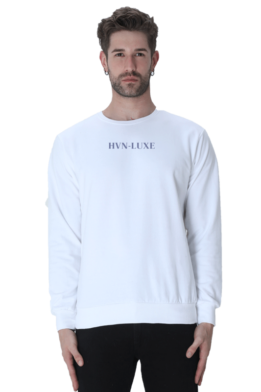 Minimal Design White Sweatshirt by HVN LUXE