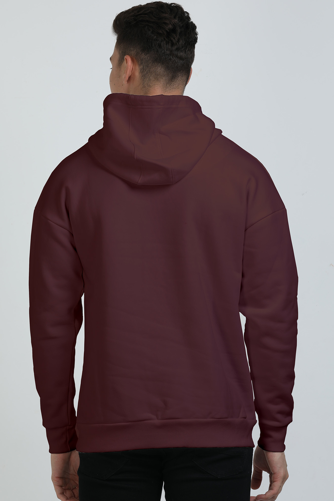 Maroon Hooded Sweatshirt by HVN-LUXE.