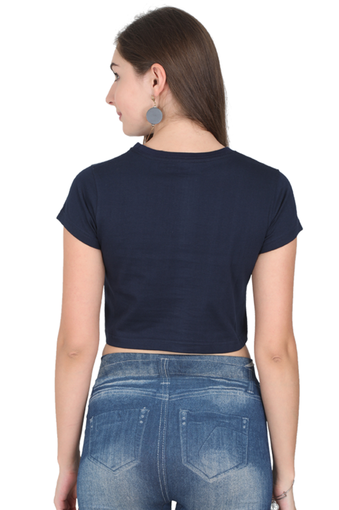 Navy blue HVN LUXE Crop Top