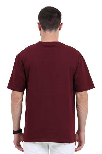 Maroon Oversized T-Shirt by HVN-LUXE.